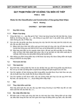 Quy phạm phân cấp và đóng tàu biển vỏ thép - Phần 6: Hàn