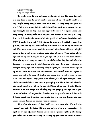 Sáng kiến kinh nghiệm Nâng cao chất lượng và giáo dục đạo đức học sinh bằng việc tích hợp kỹ năng sống vào môn học giáo dục công dân ở bậc THCS
