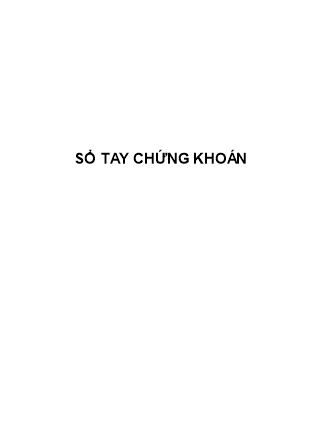 Sổ tay chứng khoán