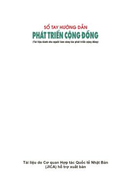 Sổ tay hướng dẫn Phát triển cộng đồng