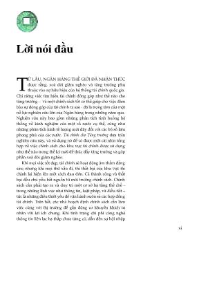 Tài chính cho tăng trưởng: Sự lựa chọn chính sách trong một thế giới thay đổi