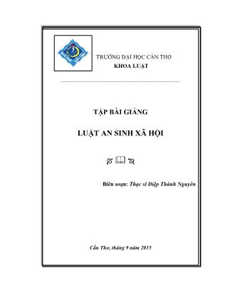 Tập bài giảng Luật an sinh xã hội