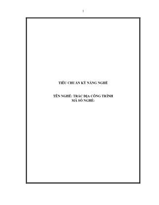 Tiêu chuẩn kỹ năng nghề Trắc địa công trình