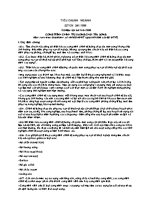 Tiêu chuẩn ngành Công trình chỉnh trị luồng chạy tàu sông