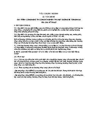Tiêu chuẩn ngành Quy trình công nghệ thi công và nghiệm thu mặt đường bê tông nhựa yêu cầu kỹ thuật
