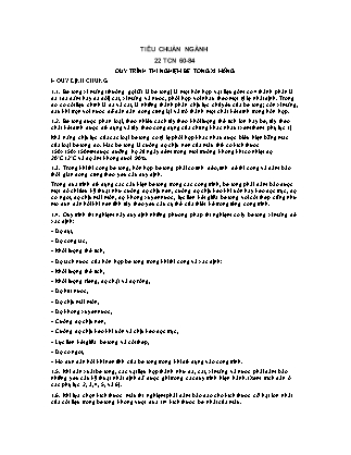 Tiêu chuẩn ngành Quy trình thí nghiệm bê tông xi măng