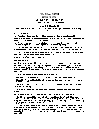 Tiêu chuẩn ngành Sơn cầu thép và kết cấu thép quy trình thi công và nghiệm thu bộ giao thông vận tải