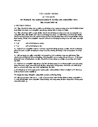 Tiêu chuẩn ngành Tải trọng và tác động (Do sóng và do tàu) lên công trình thủy tiêu chuẩn thiết kế