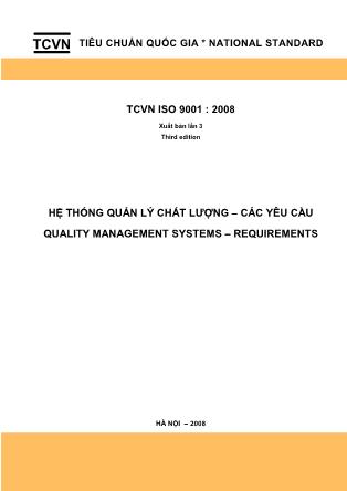 Tiêu chuẩn quốc gia Hệ thống quản lý chất lượng - Các yêu cầu