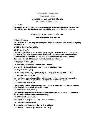 Tiêu chuẩn Quốc gia: Khẩu lệnh lái sử dụng trên tàu biển