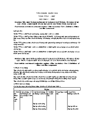 Tiêu chuẩn quốc gia Phao áo cứu sinh - Phương tiện giao thông đường bộ và động cơ đốt trong - Từ vựng về bộ lọc - Phần 1: Định nghĩa về các bộ lọc và các thành phần của bộ lọc