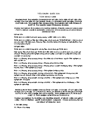 Tiêu chuẩn quốc gia: Phương pháp thử nghiệm chung đối với vật liệu cách điện và vật liệu làm vỏ bọc của cáp điện và cáp quang - Phần 2.1: Phương pháp qui định cho hợp chất đàn hồi - Thử nghiệm tính kháng Ôzôn, thử nghiệm kéo dãn trong lò nhiệt và thử nghi