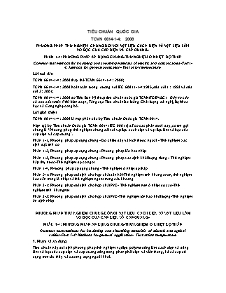 Tiêu chuẩn quốc gia: Phương pháp thử nghiệm chung đối với vật liệu cách điện và vật liệu làm vỏ bọc của cáp điện và cáp quang - Phần 1.4: Phương pháp áp dụng chung - Thử nghiệm ở nhiệt độ thấp