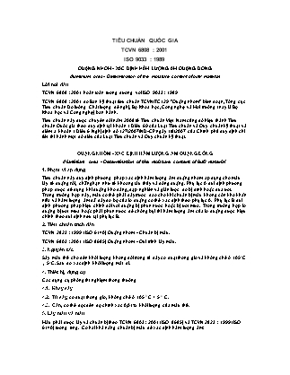 Tiêu chuẩn quốc gia Quặng nhôm - Xác định hàm lượng ẩm quặng đống