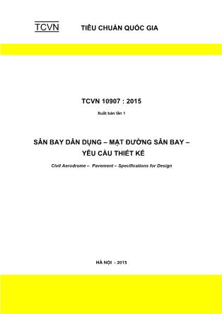 Tiêu chuẩn quốc gia Sân bay dân dụng – mặt đường sân bay – Yêu cầu thiết kế