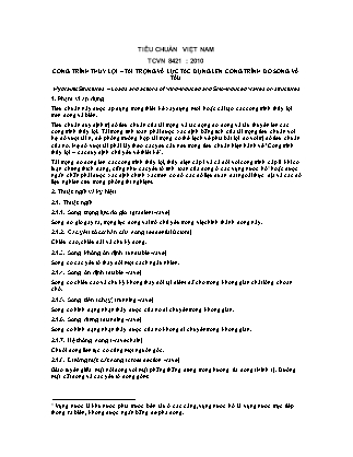 Tiêu chuẩn Việt Nam: Công trình thủy lợi – Tải trọng và lực tác dụng lên công trình do sóng và tàu