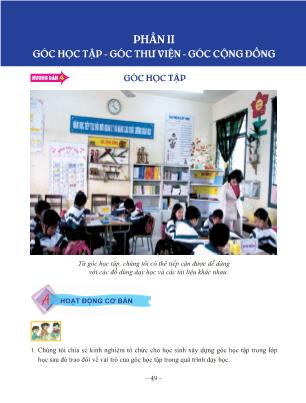 Tổ chức lớp học theo mô hình trường học mới tại Việt Nam - Phần II: Góc học tập - Góc thư viện - Góc cộng đồng