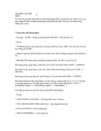 Tổng hợp các thì trong Tiếng Anh