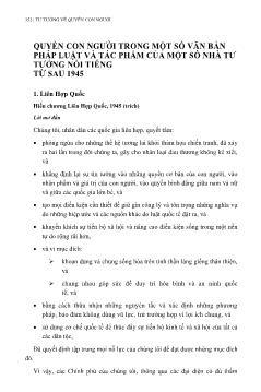 Tư tưởng về quyền con người (Phần 2)