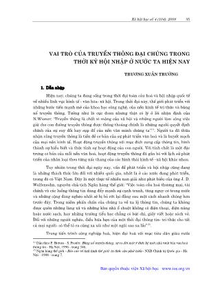 Vai trò của truyền thông đại chúng trong thời kỳ hội nhập ở nước ta hiện nay