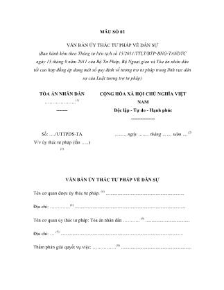 Văn bản ủy thác tư pháp về dân sự