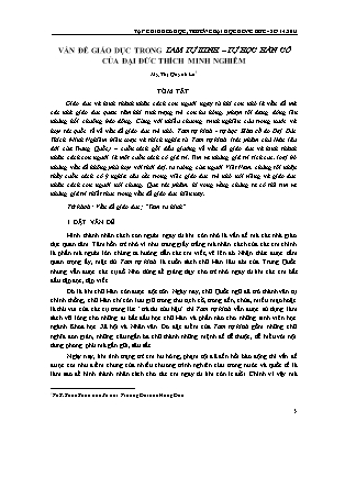 Vấn đề giáo dục trong tam tự kinh – Tự học Hán cổ của đại đức Thích Minh Nghiêm