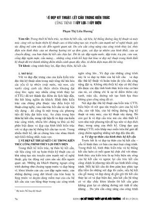Vẻ đẹp kỹ thuật - Kết cấu trong kiến trúc công trình thủy lợi - thủy điện