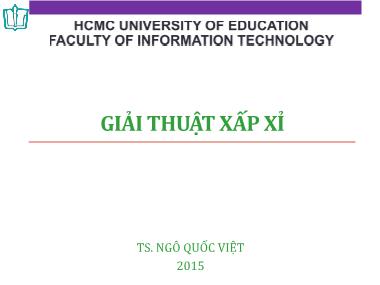 Bài giảng Giải thuật nâng cao - Chương 5: Giải thuật xấp xỉ - Ngô Quốc Việt
