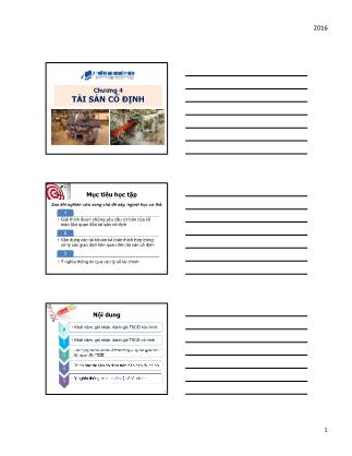Bài giảng Kế toán tài chính - Chương 4: Tài sản cố định