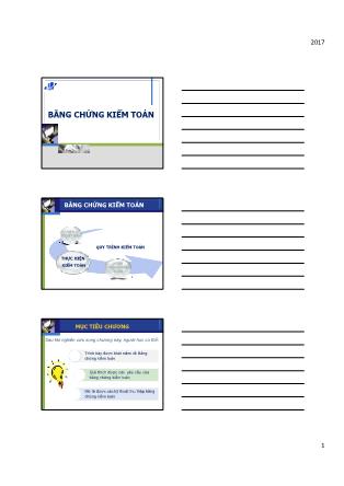 Bài giảng Kiểm toán 1 - Chương 5: Bằng chứng kiểm toán