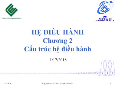 Bài giảng môn Hệ điều hành - Chương 2: Cấu trúc hệ điều hành