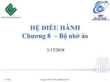 Bài giảng môn Hệ điều hành - Chương 8: Bộ nhớ ảo