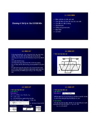 Bài giảng Nền móng - Chương 4: Xử lý và gia cố đất nền