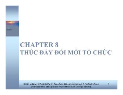 Bài giảng Quản trị học - Chương 8: Thúc đẩy đổi mới tổ chức