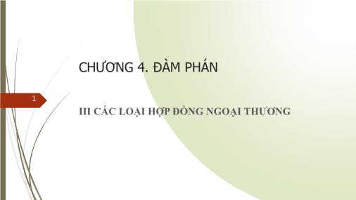 Bài giảng Quản trị ngoại thương - Chương 4.3: Đàm phán