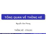 Bài giảng Thống kê kinh doanh - Chương 1: Tổng quan về thống kê - Nguyễn Văn Phong