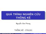 Bài giảng Thống kê kinh doanh - Chương 2: Quá trình nghiên cứu thống kê - Nguyễn Văn Phong