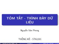 Bài giảng Thống kê kinh doanh - Chương 3: Tóm tắt - Trình bày dữ liệu - Nguyễn Văn Phong