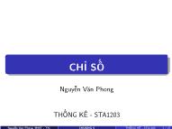 Bài giảng Thống kê kinh doanh - Chương 6: Chỉ số - Nguyễn Văn Phong