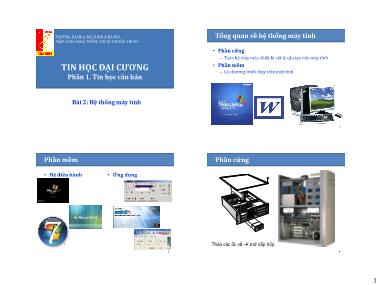 Bài giảng Tin học đại cương - Bài 2: Hệ thống máy tính