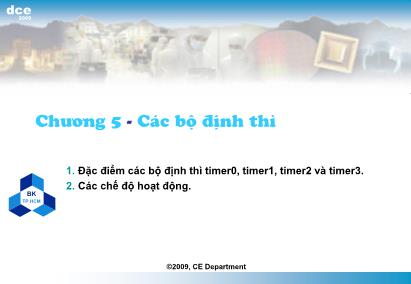 Bài giảng Vi xử lý - Chương 5: Các bộ định thì