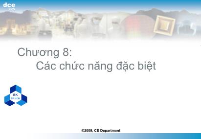 Bài giảng Vi xử lý - Chương 8: Các chức năng đặc biệt