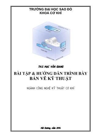 Bài tập và hướng dẫn trình bày bản vẽ kỹ thuật