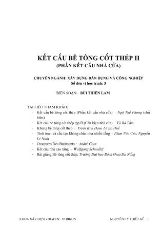 Giáo trình Kết cấu bê tông cốt thép II - Chương 1: Nguyên lý thiết kế kết cấu bê tông cốt thép