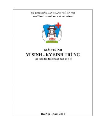 Giáo trình môn Vi sinh - Ký sinh trùng (Phần 1)