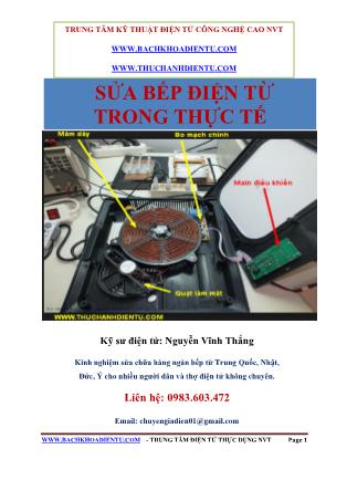 Giáo trình Sửa bếp điện từ trong thực tế