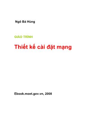 Giáo trình Thiết kế cài đặt mạng