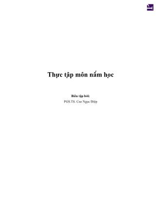 Giáo trình Thực tập môn Nấm học