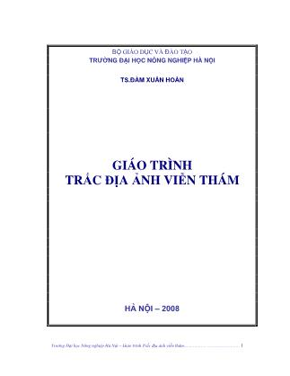 Giáo trình Trắc địa ảnh viễn thám (Phần 1)