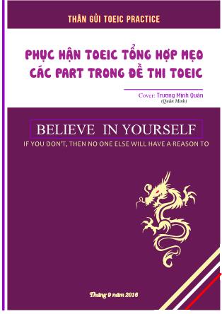 Phục hận Toeic - Tổng hợp mẹo các part trong đề thi Toeic